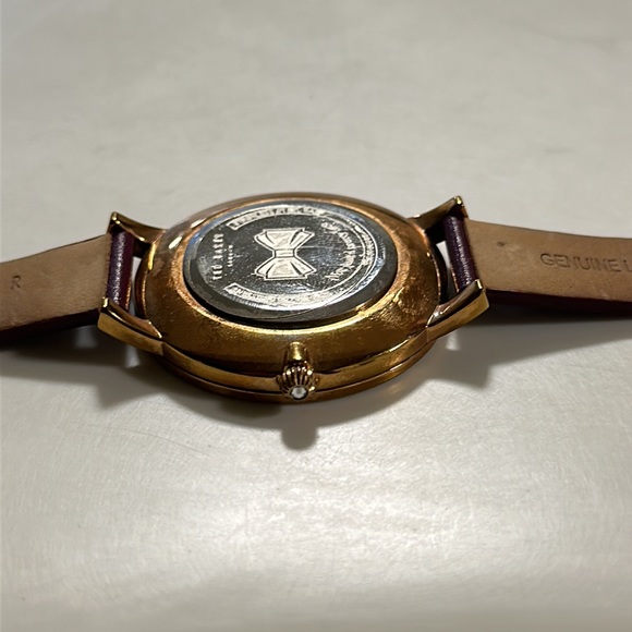 Ted Baker London analog Women's Quartz Watch - Rose Print Dial Leather - Picture 8 of 9